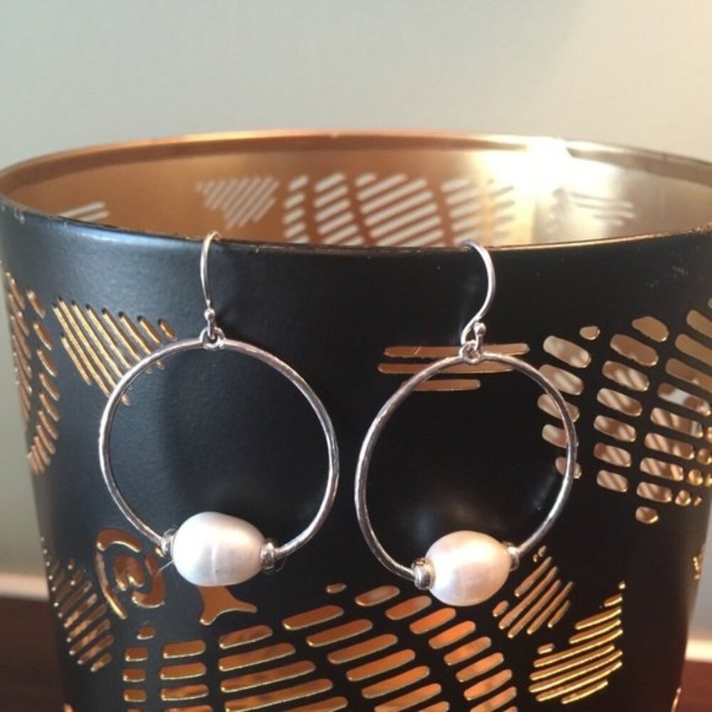 P3462 Silpada GEO hoop earrings silpada earrings